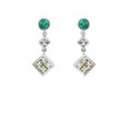 Ileana Makri Women's Emerald & White Sapphire Drop Earrings - Green