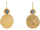 Judy Geib Women's Opal, Gold & Silver Bi-polar Earrings