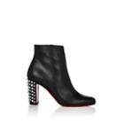 Christian Louboutin Women's Suzi Leather Ankle Boots - Black, Silver