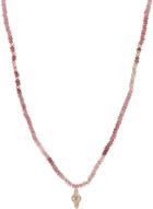 Feathered Soul Diamond & Rose Gold Pendant On Faceted Tourmaline Bead
