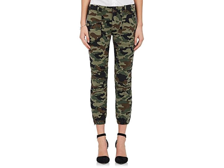 Nili Lotan Women's Camouflage Crop Military Pants