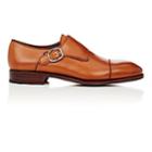 Carmina Shoemaker Men's Leather Cap-toe Monk-strap Shoes-beige, Tan