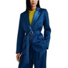 Sies Marjan Women's Terry Wool Twill Belted Blazer - Blue