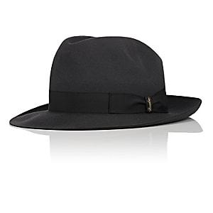 Borsalino Men's Alessandria Marengo Large-brim Fur Felt Fedora-gray