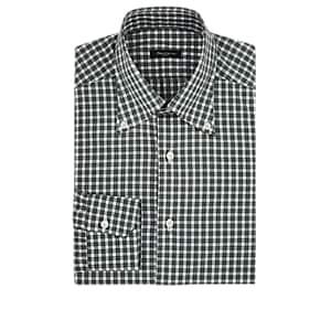 Sartorio Men's Checked Cotton Button-down Shirt - White