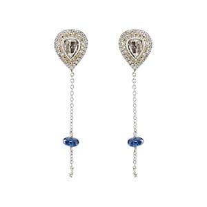 Zoe Women's Mixed-gemstone Drop Earrings-silver