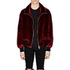 Amiri Men's Velvet Oversized Puffer Jacket-md. Red