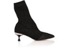Miu Miu Women's Embellished-heel Rib-knit Ankle Boots