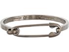 Giles And Brother Men's Safety Pin Id Cuff Bracelet