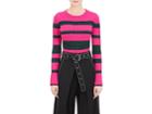 Proenza Schouler Women's Striped Rib-knit Wool-silk-cashmere Crop Sweater