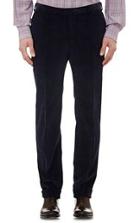 Isaia Cord Cuffed Trousers-blue