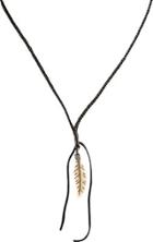 Feathered Soul Women's Feather Pendant On Braided Cord