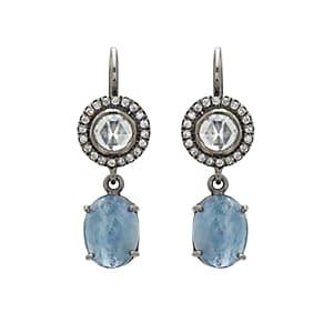 Zoe Women's Diamond & Sapphire Drop Earrings-blue
