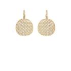Sabbadini Women's White Diamond Clip-on Earrings - Gold