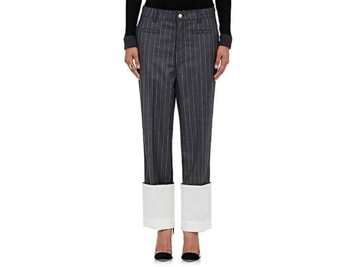 Loewe Women's Striped Wool Trousers