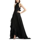 Azeeza Women's Emmeline Silk Halter Gown - Black