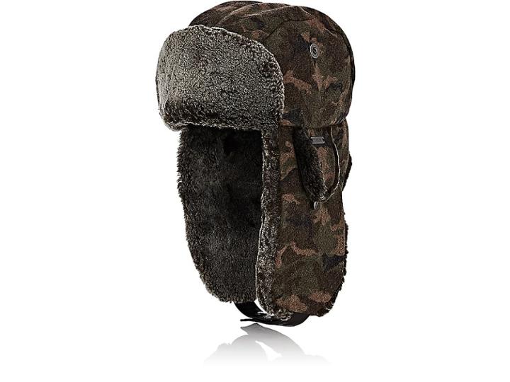 Crown Cap Men's Camouflage Melton Trapper Hat