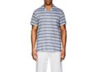 Onia Men's Vacation Striped Linen-cotton Short-sleeve Shirt
