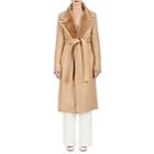 The Row Women's Cintry Shearling Duster Coat-almond