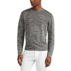 Eidos Men's Mlange Linen-cotton Crewneck Sweater - Gray