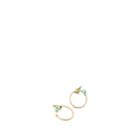 Nak Armstrong Women's Paper Flower Bypass Hoop Earrings - Gold