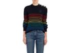 J.w.anderson Women's Logo Rainbow-striped Wool Sweater