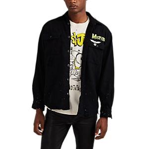 Madeworn Men's Misfits-appliqud Cotton Shirt Jacket - Black