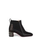 Christian Louboutin Women's Study Spiked Leather Chelsea Boots - Black, Silver