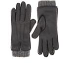 Barneys New York Women's Leather & Cashmere Gloves - Gray