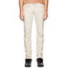 Helmut Lang Men's Low-rise Skinny Jeans-white