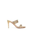 Christian Louboutin Women's Spikes Only Specchio Leather & Pvc Mules - Gold, Gold