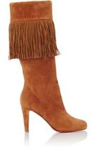 Christian Louboutin Fringed Majung Knee Boots-brown