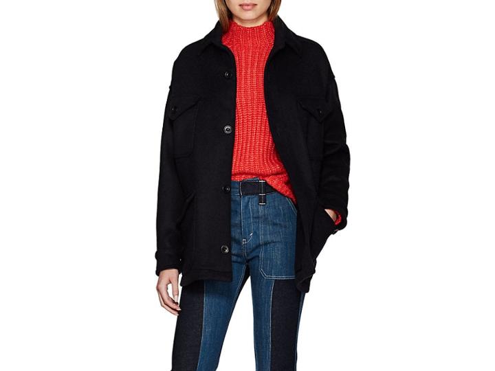 Katharine Hamnett London Women's Kate Wool-blend Melton Oversized Jacket