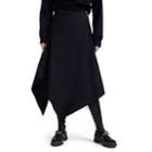 Cedric Charlier Women's Zip-detailed Wool Skirt - Navy