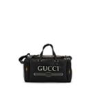 Gucci Men's Logo Leather Duffel Bag - Black
