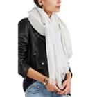 Barneys New York Women's Join Cashmere Scarf - White