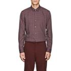 Theory Men's Murrary Checked Cotton Flannel Shirt-wine