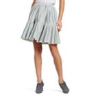 Jil Sander Women's Glyn Pleated Voile Miniskirt - Gray