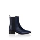 Loewe Women's Leather & Suede Chelsea Boots - Navy Blue