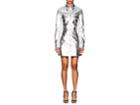 Calvin Klein 205w39nyc Women's Metallic Leather A-line Shirtdress
