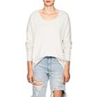 Nsf Women's Corset-detailed Cotton Sweatshirt-white