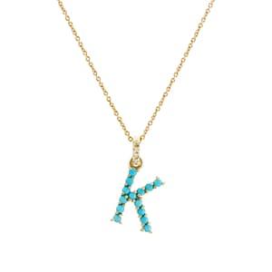 Jennifer Meyer Women's Initial Pendant Necklace-turquoise