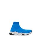 Balenciaga Men's Speed Knit Sneakers - Blue