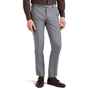 Incotex Men's S-body Slim Worsted Wool Trousers - Light Gray