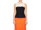 Narciso Rodriguez Women's Crushed Wool Colorblocked Top