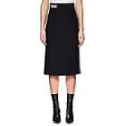 Fendi Women's Logo-waistband Wool-silk Pencil Skirt-black