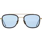 Thom Browne Men's Square Aviator Sunglasses-gold