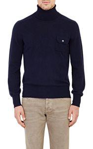 Michael Bastian Cashmere Turtleneck Sweater-blue