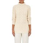 Barneys New York Women's Cashmere Cable-knit Fisherman Sweater-ivorybone