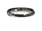 Title Of Work Men's Mixed-chain & Leather Wrap Bracelet